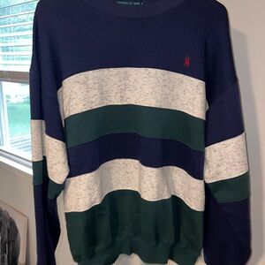 Polo by Ralph Lauren Crewneck Sweater Blue and Green Striped